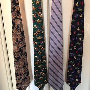 4 ties several different manufacturers, please see photo